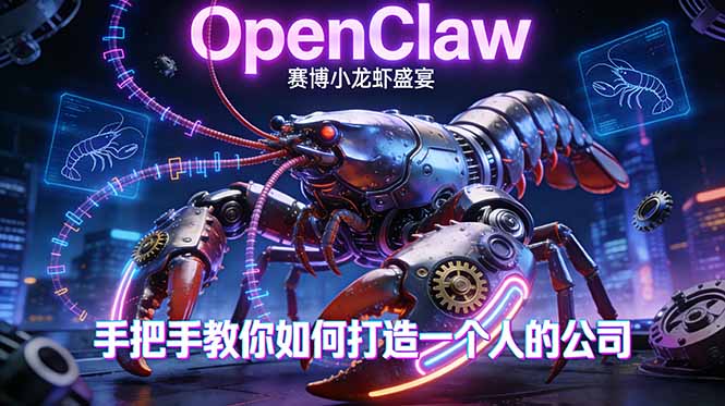 （17684期）OpenClaw，小龙虾-从产品到爆款的成长之路，手把手教你如何打造一个人的公司-小二项目网
