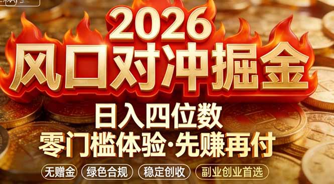 （17631期）2026美金对冲套利，无赠金对冲策略保驾护航，低门槛易上手实操。单人单日收益2000+-小二项目网