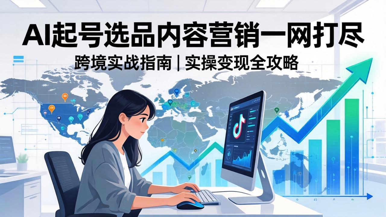 （17824期）2026 TikTok 跨境AI实操：从零基础到变现全流程，AI起号选品内容营销一网打尽-小二项目网