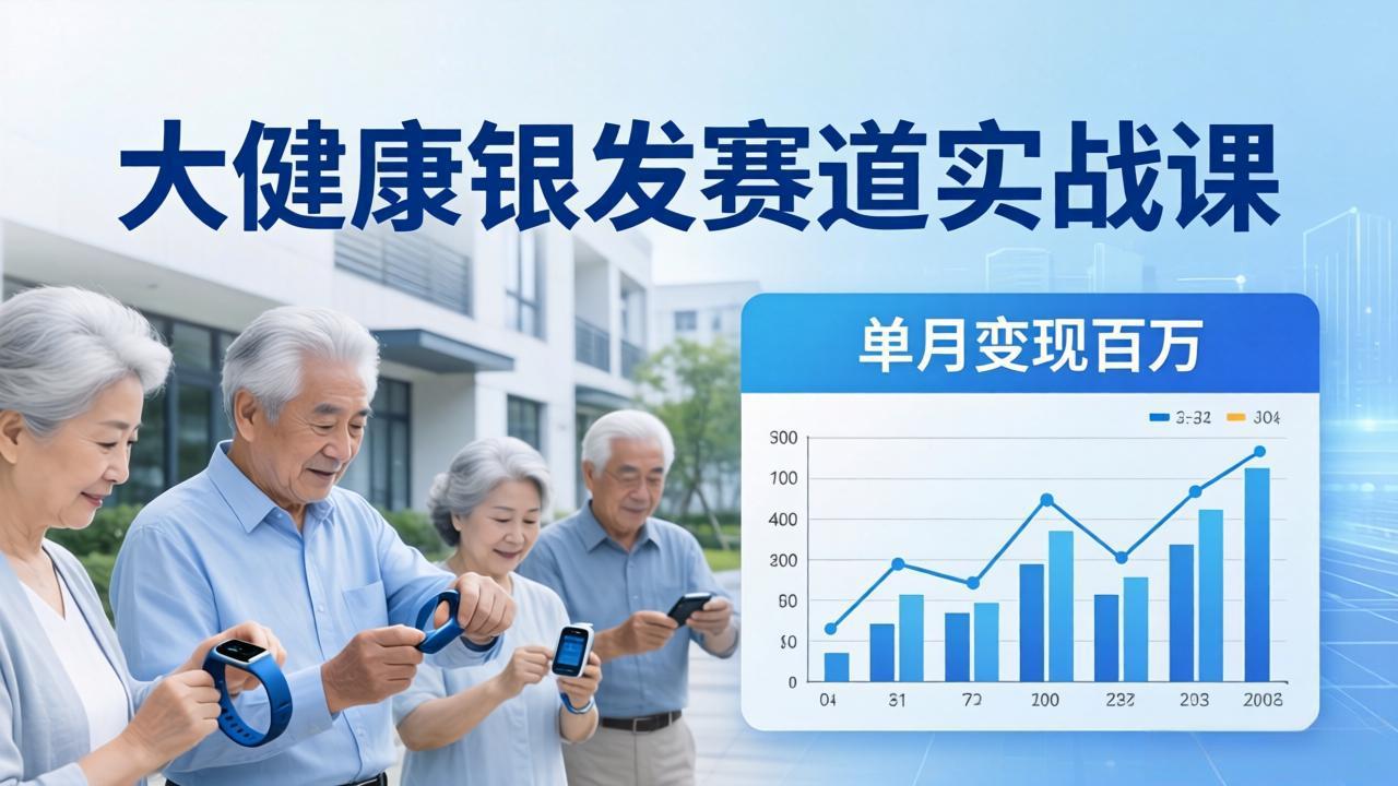 （17754期）大健康银发赛道实战课：拆解视频号线索型 IP 单月变现百万逻辑，教你精准获客高效变现-小二项目网