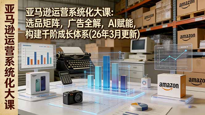 （17622期）亚马逊运营系统化大课：选品矩阵，广告全解，AI赋能，构建千阶成长体系(26年3月更新)-小二项目网