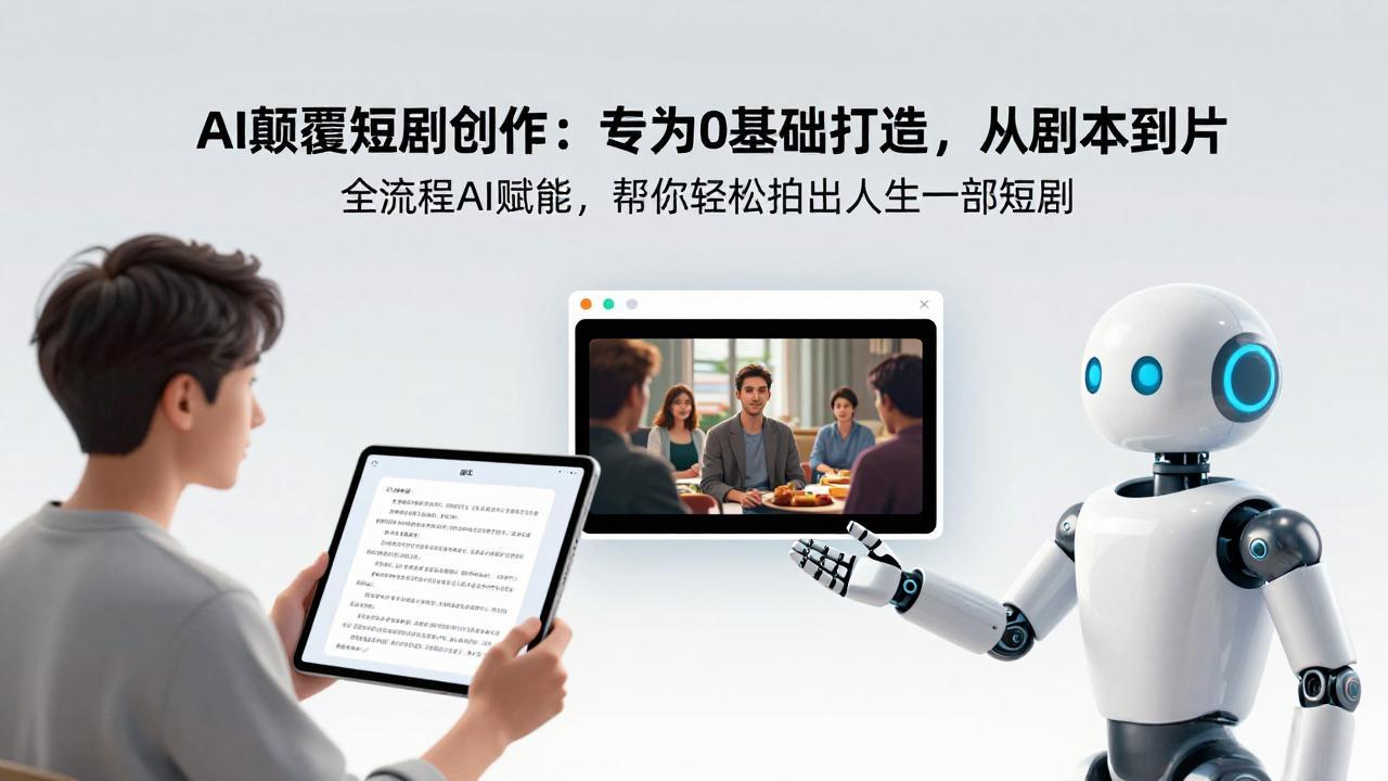 （17564期）AI颠覆短剧创作：专为0基础打造，从剧本到成片全流程AI赋能，帮你轻松拍出人生第一部短剧-小二项目网