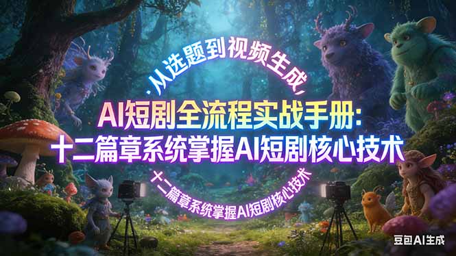 （17620期）AI 短剧全流程实战手册：从选题到视频生成，十二篇章系统掌握 AI 短剧核心技术-小二项目网