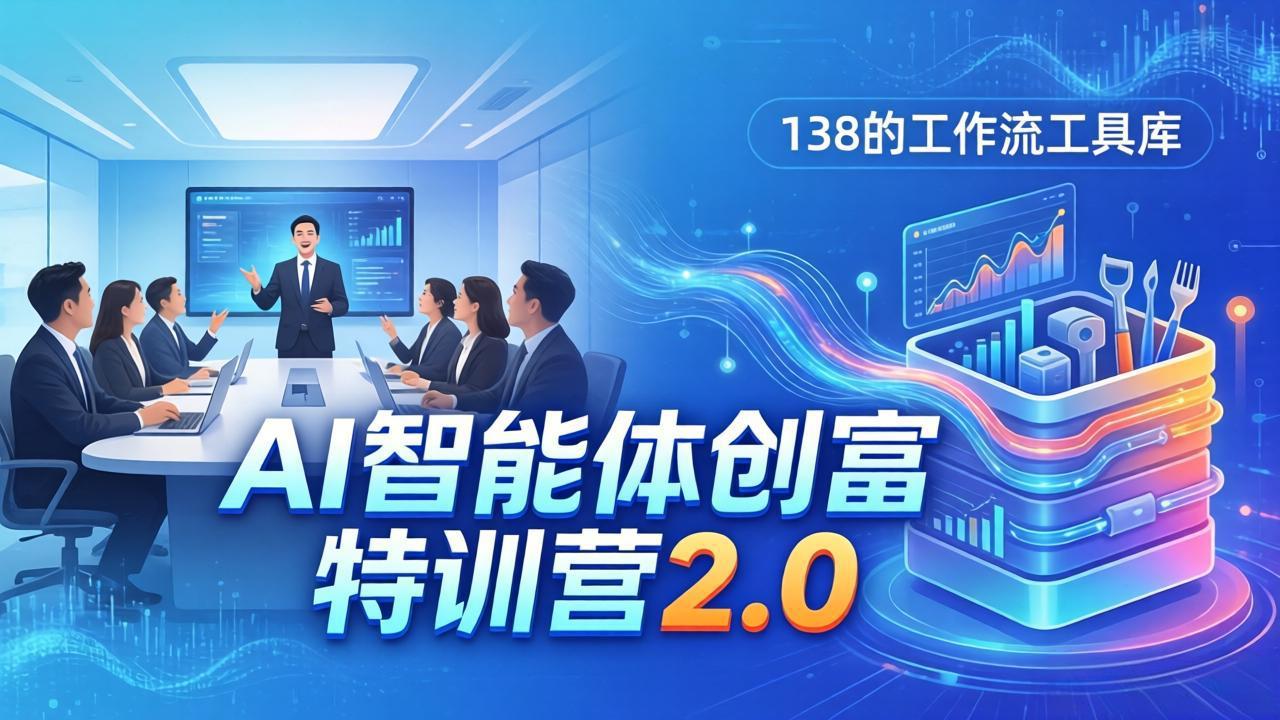 （17833期）AI智能体创富训练营2.0：3天闭门直播+视频课+工具库，从0到1搭建智能体附138个工作流-小二项目网