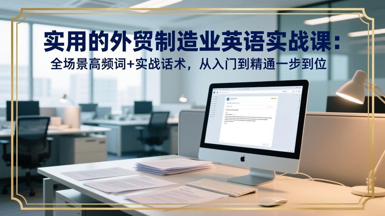 （17532期）实用的外贸制造业英语实战课：全场景高频词+实战话术，从入门到精通一步到位-小二项目网