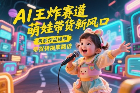 AI王炸赛道,萌娃带货新风口,条条作品爆单,带货转换率翻倍,核心逻辑拆解-小二项目网