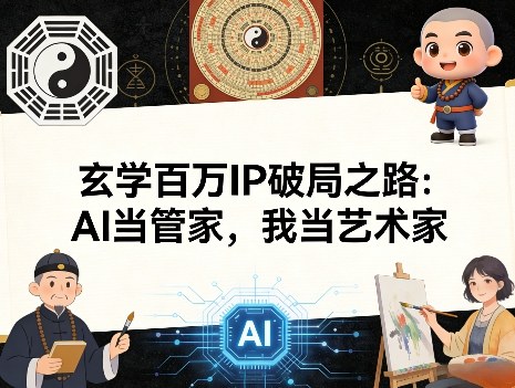 玄学百万IP破局之路：AI当管家，我当艺术家-小二项目网