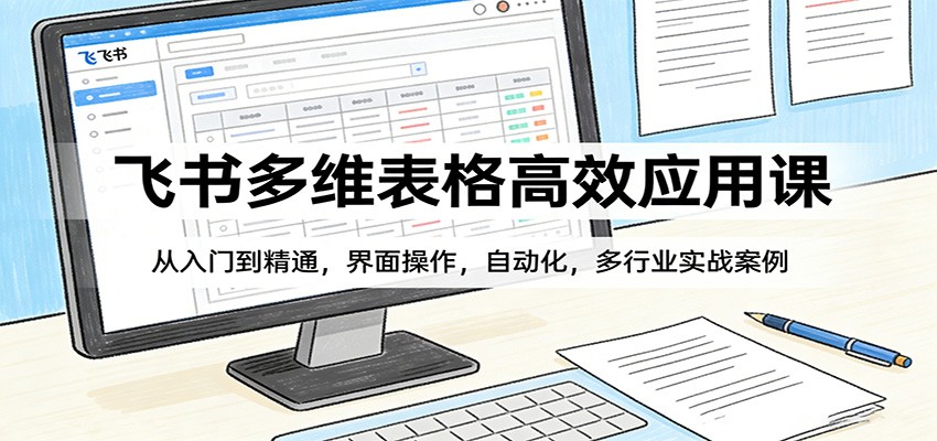 飞书多维表格高效应用课：从入门到精通，界面操作，自动化，多行业实战案例-小二项目网