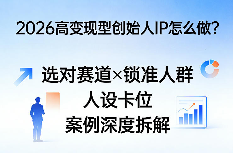 2026高变现型创始人IP怎么做？选对赛道×锁准人群×人设卡位×案例深度拆解-小二项目网
