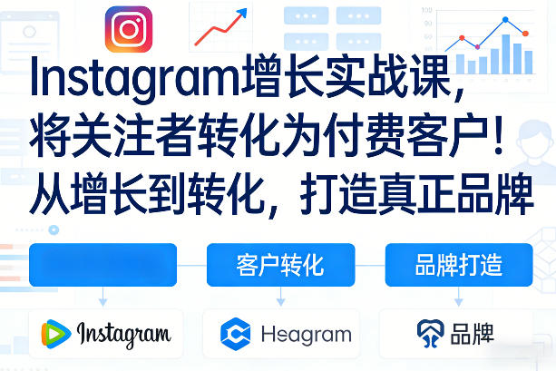 Instagram增长实战课，将关注者转化为付费客户！从增长到转化，打造真正品牌（双语字幕）-小二项目网