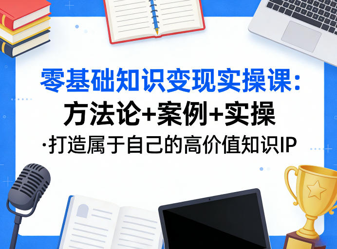 零基础知识变现实操课，方法论+案例+实操，打造属于自己的高价值知识IP-小二项目网