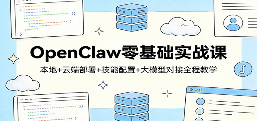 OpenClaw零基础实战课：本地+云端部署+技能配置+大模型对接全程教学-小二项目网