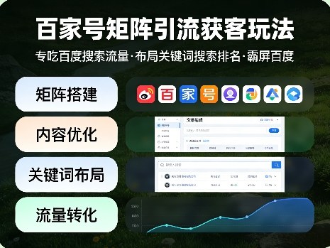 百家号矩阵引流获客玩法，专吃百度搜索流量，布局关键词搜索排名，霸屏百度-小二项目网