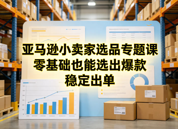 亚马逊小卖家选品专题课，零基础也能选出爆款，稳定出单-小二项目网