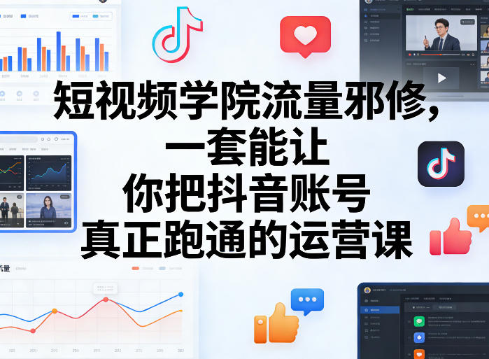 短视频学院流量邪修，一套能让你把抖音账号真正跑通的运营课-小二项目网