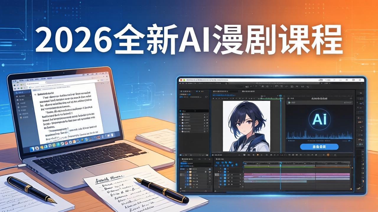 （17893期）2026全新AI漫剧课程：覆盖创作全链路，教你写作分镜剪辑配音一站式打造漫剧作品-小二项目网