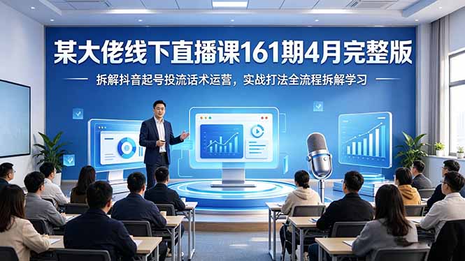 （18209期）某大佬线下直播课161期4月完整版，拆解抖音起号投流话术运营，实战打法全流程拆解学习-小二项目网