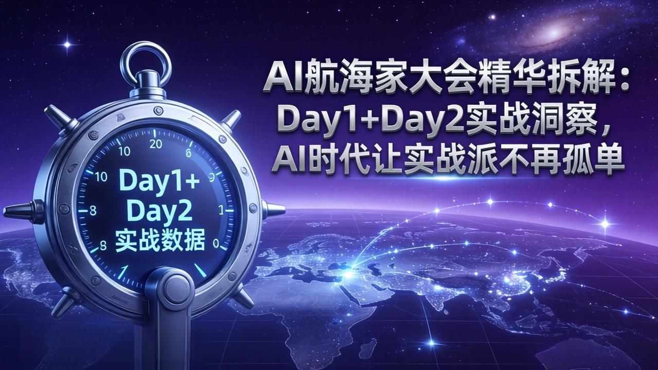（17867期）AI航海家大会精华拆解：Day1+Day2实战洞察，AI时代让实战派不再孤单-小二项目网