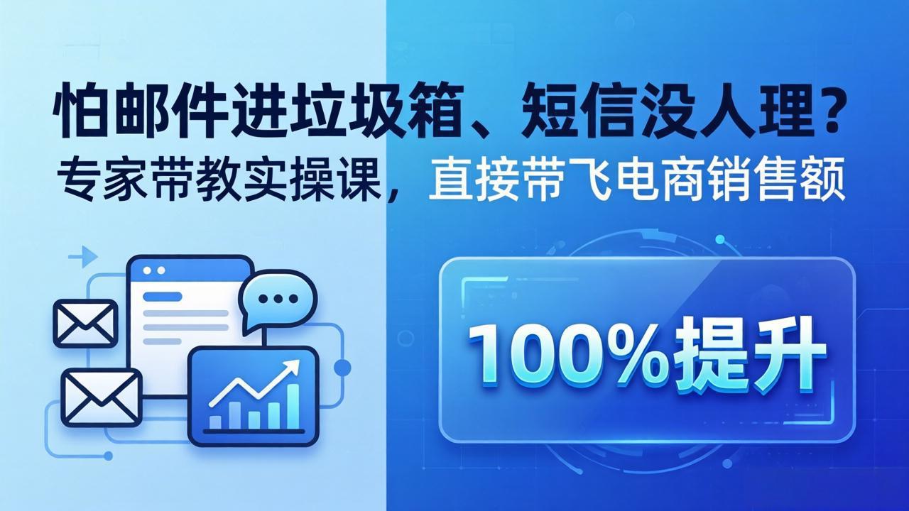 （18234期）怕邮件进垃圾箱、短信没人理？专家带教实操课，直接带飞电商销售额【原创双语字幕】-小二项目网