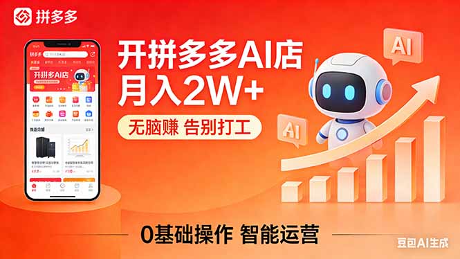 （17947期）开一家拼多多AI店，月入2W+，无脑赚，告别打工，附SOP手册-小二项目网