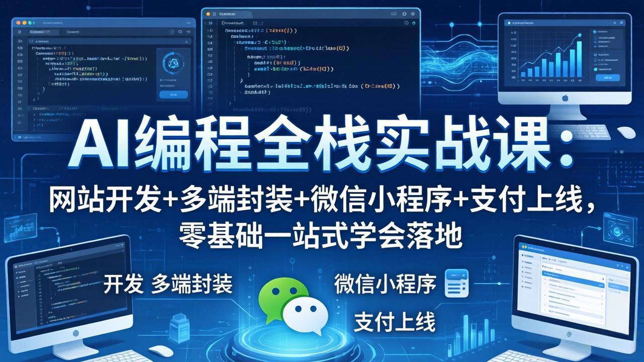（18049期）AI编程全栈实战课：网站开发+多端封装+微信小程序+支付上线，零基础一站式学会落地-小二项目网