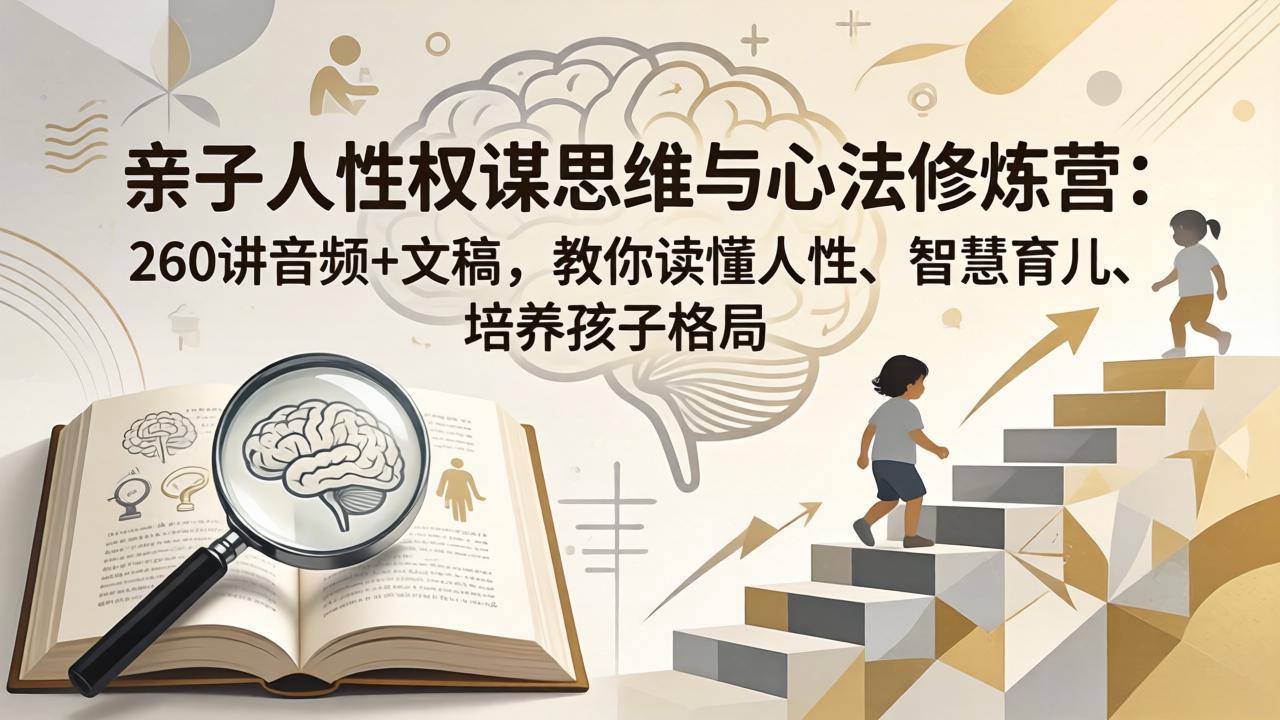 （18076期）亲子人性权谋思维与心法修炼营：260讲音频+文稿，教你读懂人性、智慧育儿、培养孩子格局-小二项目网