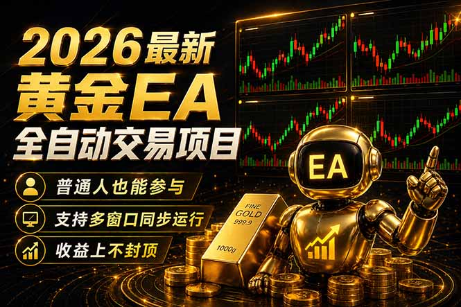（18230期）最新黄金EA量化赛道，全程自动执行，多窗口操作直接放大结果-小二项目网