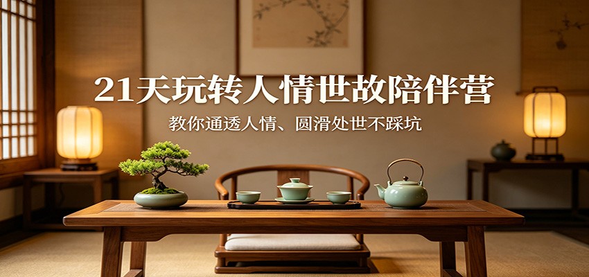 21天玩转人情世故陪伴营：教你通透人情、圆滑处世不踩坑-小二项目网