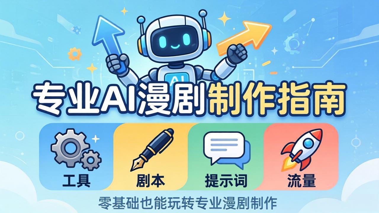 （18190期）专业AI漫剧制作指南：工具+剧本+提示词+流量全流程，零基础也能玩转专业漫剧制作-小二项目网