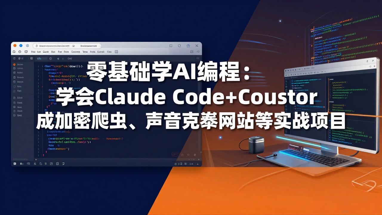 （17941期）零基础学AI编程：学会Claude Code+Cursor完成加密爬虫、声音克隆网站等实战项目-小二项目网