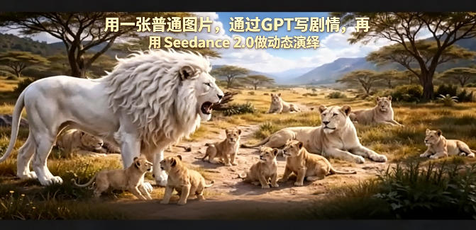 用一张普通图片，通过GPT写剧情，再用Seedance 2.0做动态演绎，居然能生成迪士尼风格搞笑动画-小二项目网