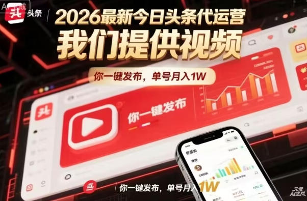 今日头条躺賺模式，你9我1，操作简单，一键发布，单机日入数百，长期合作【揭秘】-小二项目网