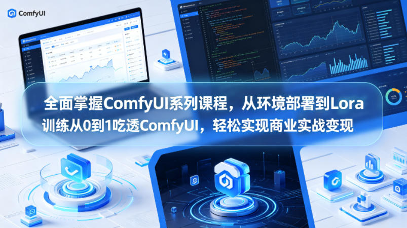全面掌握ComfyUI系列课程，从环境部署到Lora训练从0到1吃透ComfyUI，轻松实现商业实战变现-小二项目网