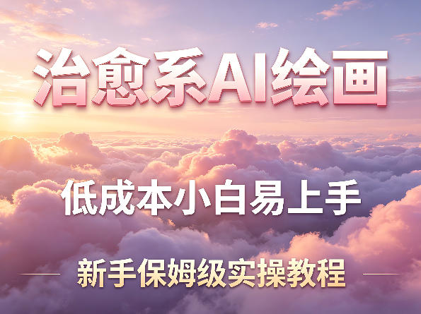 治愈系AI绘画提示词项目，低成本小白易上手，每天10分钟，新手保姆级实操教程-小二项目网
