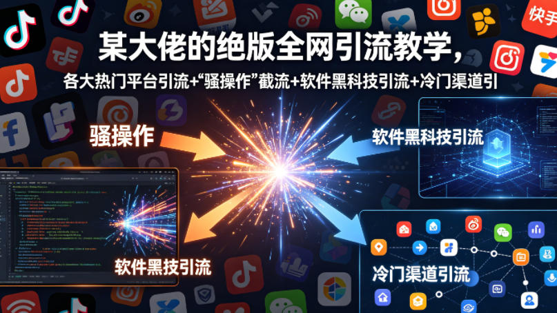 某大佬的绝版全网引流教学，各大热门平台引流+”骚操作”截流+软件黑科技引流+冷门渠道引流等-小二项目网