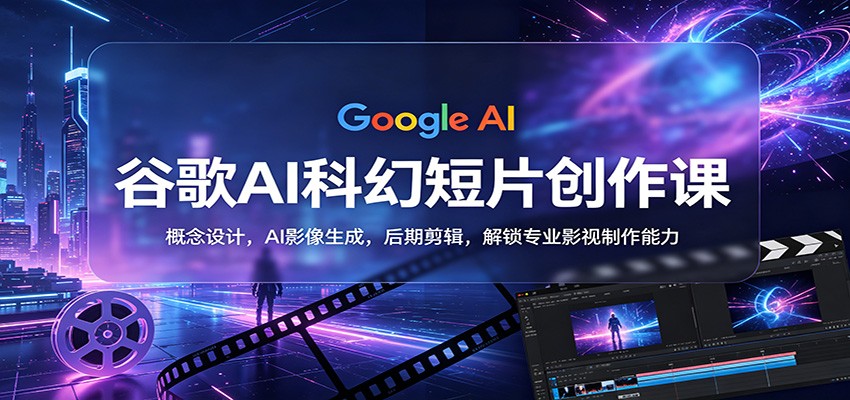 谷歌AI科幻短片创作课：概念设计，AI影像生成，后期剪辑，解锁专业影视制作能力-小二项目网