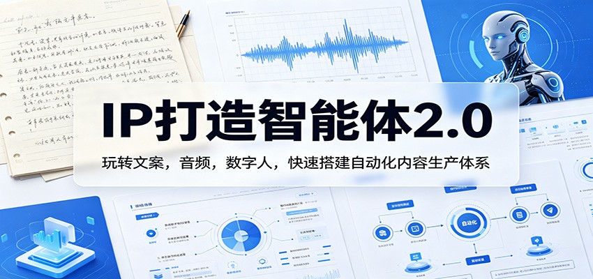 IP打造智能体2.0：玩转文案，音频，数字人，快速搭建自动化内容生产体系-小二项目网
