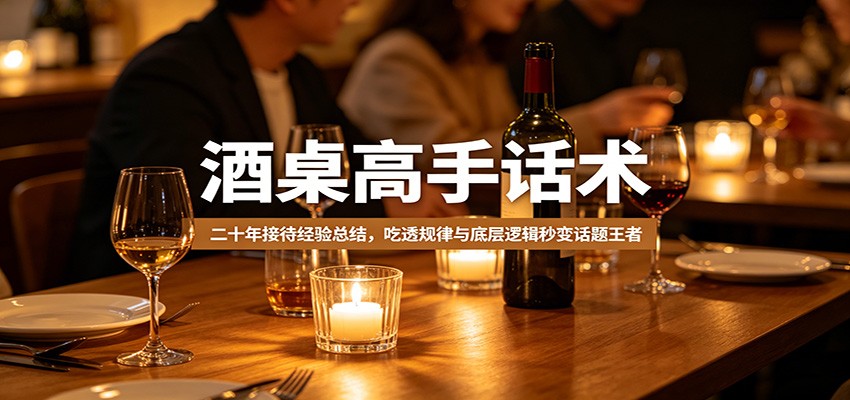 酒桌高手话术：二十年接待经验总结，吃透规律与底层逻辑秒变话题王者-小二项目网