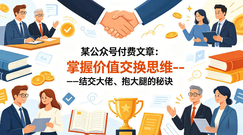 某公众号付费文章：掌握价值交换思维—-结交大佬、抱大腿的秘诀-小二项目网