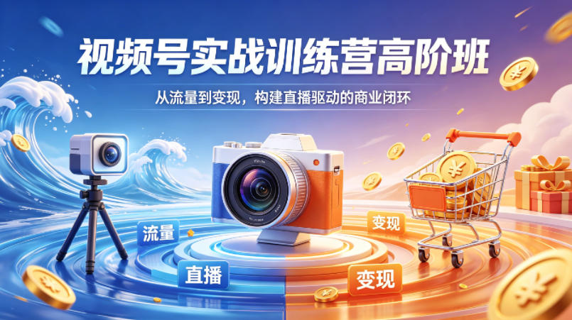 视频号实战训练营高阶班，从流量到变现，构建直播驱动的商业闭环（26年4月）-小二项目网