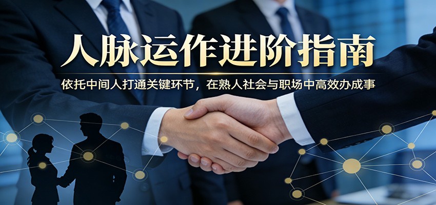 付费文章：人脉运作进阶指南，依托中间人打通关键环节，在熟人社会与职场中高效办成事-小二项目网