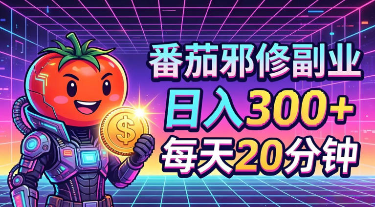 番茄小说撸金，日入300+，每天20分钟！五一必看，独家项目，副业小白友好，超级简单【揭秘】-小二项目网