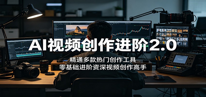 AI视频创作进阶2.0：精通多款热门创作工具，零基础进阶资深视频创作高手-小二项目网