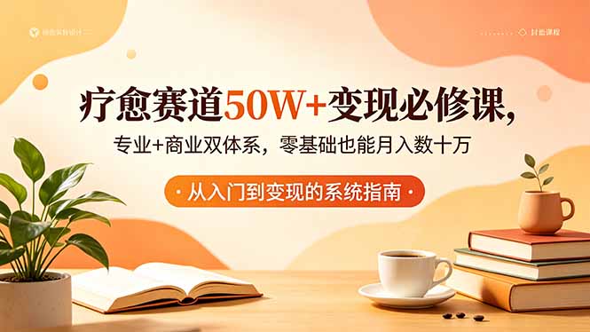 （18523期）疗愈赛道50W+变现必修课，专业+商业双体系，零基础也能月入数十万-小二项目网