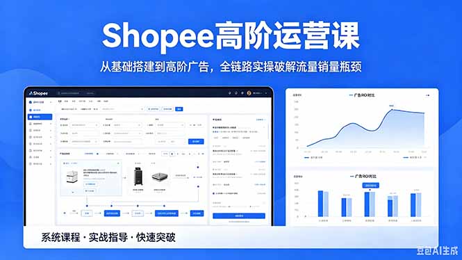 （18499期）Shopee高阶运营课-2026年5月更新，从基础搭建到高阶广告，全链路实操破解流量销量瓶颈-小二项目网