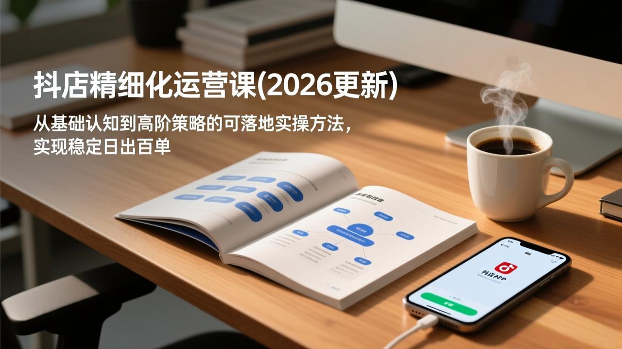 （18421期）抖店精细化运营课(更新5月)，从基础认知到高阶策略的可落地实操方法，实现稳定日出百单-小二项目网