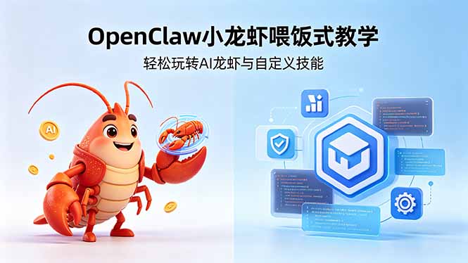 （18566期）不用懂技术！OpenClaw小龙虾喂饭式教学，轻松玩转AI龙虾与自定义技能 (5月22更新)-小二项目网