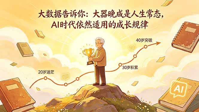 （18288期）付费文章：大数据告诉你：大器晚成是人生常态，AI 时代依然适用的成长规律-小二项目网