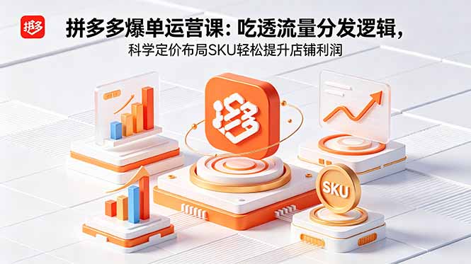 （18577期）拼多多爆单运营实战课：吃透流量分发逻辑，科学定价布局SKU轻松提升店铺利润-小二项目网