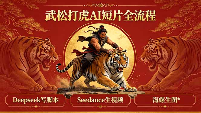 （18370期）武松打虎AI短片全流程：Deepseek写脚本+Seedance生视频+海螺生图-小二项目网